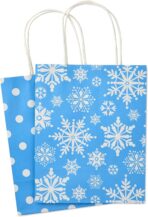 Hallmark 9" Medium Holiday Gift Bag Assortment (Pack of 12, Solids and Prints in Red, Green, Blue) Paper Gift Bags with Christmas Trees, Stripes, Polka Dots, Ho Ho Ho and More - Image 7