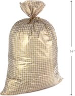 Hallmark 56" Jumbo Plastic Gift Bag (Gold Pattern) for Graduations, Weddings, Bridal Showers, Mother's Day, Birthdays, Engagement Parties, Retirements, Christmas, Hanukkah - Image 5