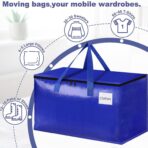 Extra Large Moving Bags, Storage Totes with Study Handles & Heavy Duty Zippers, Moving Supplies for Moving & Storage, Space Saving Packing Bags for Home & Dorm(88L 6-Pack) - Image 4