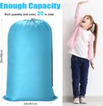 20 Pcs Laundry Bag Washable Travel Laundry Bags with Drawstring Lock Closure Large Heavy Duty for Camping Tent Blankets Dirty Clothes Yarn Fabric Storage, Multi Use - Image 4