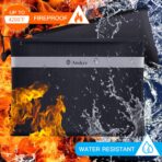Andyer Fireproof Document Bag with Money Bag - 2 Pack 13.4" x 10" and 11" x 6" Waterproof Fireproof Money Bag for Cash, Small Fireproof Safe Pouch, Fire Proof Bag for Documents/Valuables with Zipper - Image 3