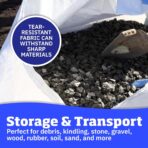 DURASACK Heavy Duty Builder's Bulk Bags 200-Gallon White Woven Polypropylene Contractor Trash Bags for Demo and Construction, Holds up to 2200 lbs, Open Top - Image 5