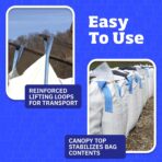 DURASACK Heavy Duty Builder's Bulk Bags 200-Gallon White Woven Polypropylene Contractor Trash Bags for Demo and Construction, Holds up to 2200 lbs, Open Top - Image 6
