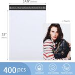 Metronic Poly Mailers 14.5x19 Inch 400pcs Shipping Bags for Clothes,Self Adhesive Shipping Envelopes for Small Business,Waterproof Mailers Poly Bags for Shipping,Packaging Mailing Bags White - Image 3