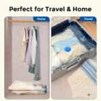 ETENWOLF 4 Pack Vacuum Storage Bags with Rechargeable Wireless Pump, Vacuum Seal Bags for Clothes and Travel, Space Saver Bags in Multiple Carry-On Sizes, Perfect for Luggage and Suitcases - Image 8
