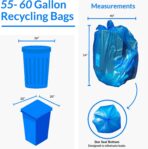 Reli. SuperValue 55-60 Gallon Recycling Bags | 150 Count | Blue Trash Bags | Made in the USA - Image 7