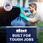 Plasticplace Contractor Trash Bags 55-60 Gallon, 3.0 Mil, Black Heavy Duty Garbage Bag, 38” X 58” (50Count) - Image 8