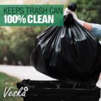 Veska 55-60 Gallon Trash Bags Heavy Duty (MegaValue 100 Bags w/Ties) 50-60 Gallon Large Black Garbage Bags Heavy Duty | Large Black Trash Bags for Commercial, Lawn and Leaf Bag - Image 8