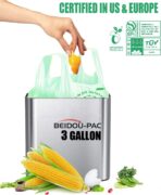 100% Compostable Trash Bags, 3 Gallon Compost Bags Small Kitchen Trash Bags with Handle, 100 Count Sturdy Biodegradable Garbage Bags Food Scrap Waste Bags, ASTM D6400, US BPI Certified - Image 5