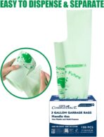 100% Compostable Trash Bags, 3 Gallon Compost Bags Small Kitchen Trash Bags with Handle, 100 Count Sturdy Biodegradable Garbage Bags Food Scrap Waste Bags, ASTM D6400, US BPI Certified - Image 6