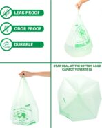 100% Compostable Trash Bags, 3 Gallon Compost Bags Small Kitchen Trash Bags with Handle, 100 Count Sturdy Biodegradable Garbage Bags Food Scrap Waste Bags, ASTM D6400, US BPI Certified - Image 7