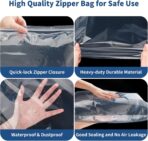 Zipper Storage Bags, Pack of 12, 5 Gallon Reclosable Food Storage Bag, Great Storage for Food, Clothing, Office Supplies & Travel Essential, 2 Mil Thick, Size 18"x 24" - Image 4