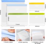 SPLF 6 Pack Stand-Up Reusable Gallon Freezer Bags Dishwasher Safe, Extra Thick 1 Gallon Leakproof Food Storage Bags, BPA and Silicone Free Freezer Bags for Meal Prep, Bread, Veggies, Home Organization - Image 4