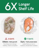 Syntus 100 Count Vacuum Sealer Bags Gallon 11 x 16 inch for Seal a Meal, Commercial Grade BPA Free Heavy Duty Precut Seal Bags, Food Vac Bags for Storage, Meal Prep or Sous Vide - Image 7