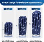 Ice Bags for Injuries Reusable: Ohuhu 3 Packs Ice Cold Packs Ice Bag Hot Water Hot & Cold Therapy Pain Relief for Knee Leg Injury No-Leak Breathable Waterproof Ice Bags 3 Sizes 6"/9"/11", Dark Blue - Image 3