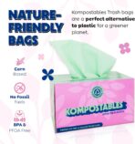 BPI 100% Home Compostable Kitchen Trash Bags, 13 Gallon 1.5 Mil Heavy Duty Unscented Plant Based Bags w/Handles, Tall Biodegradable Garbage, Compost & Food Scrap Waste Can Liners, 35 Ct - Image 4