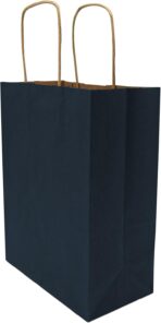 Prime Line Packaging Paper Gift Bags, Navy Blue Gift Bags Small with Handles, Shopping Bags for Business, Goodies, Party Favor, Welcome, Graduation, Bulk, 8x4x10, 100 Pack - Image 9