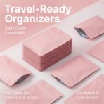 114PCS Travel Pill Organizer - RAINFLOW Bpa Free Pill Bags for Travel, Pack of 50 Clear Label Writing Baggies 50 Mylar Bags 7 Colors Small Ziplock Bag 7 Pill Box AM PM Supplements Baggies - Image 6