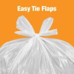 HDX 55 Gallon Clear Heavy-Duty Flap Tie Drum Liner Trash Bags (40-Count) - Image 4