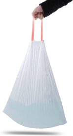 Orino 12 Gallon Customized Trash Bag Drawstring Garbage Bags Ultra Strong Odor Control Acid Resistant Codes J Compatible fit for Tall Kitchen Can 45Liter 0.85 mil 21.46"x30.71", 100 Count - Image 4