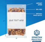 Spartan Industrial - 6" X 9" Zip Top Resealable Bags With Writable White Block (1000 Count) 2 Mil Clear Bags for Game, Toy, and Small Parts Storage - Image 3