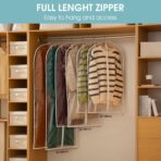 All Clear Garment Bags for Hanging Clothes, 40" Suit Bags for Closet Storage, Plastic Dustproof Suit Cover Bags, Clothes Protectors Bag with zipper for Coats, Jackets, Shirts（10 Packs） - Image 3