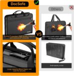 DocSafe Accordion File Organizer with Combination Lock,Fireproof Water Resistant Expanding File Folder with Multi Pockets,Document Organizer Home Office Travel Safe Storage for Letter Size Files,Black - Image 5