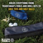 Klein Tools 55569 Stand-Up Zipper Bag Tool Pouch with Carabiners, Reinforced Gusseted Bottoms, Water Resistant 1680d, Multi-Size 5-Pack - Image 4