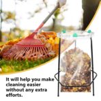 Garden Trash Bag Holder Stand, Metal Leaf Bag Holder, Frame Holds 30-55 Gallon Multi Use Bags, Outdoor Trash Bag Holder for Yard and Lawn Cleanup, Gardening, Camping, Parties - Image 8