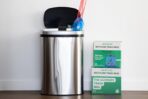 13 Gallon Recycling Trash Bags, 200 Count Drawstring Tall Kitchen Garbage Bags, Pre-Separated, Unscented, Ultra Strong, Leakproof, Sturdy, Translucent Blue - Image 4