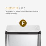simplehuman Code F 100 Count, Dispenser Pack Custom Fit Liners, Drawstring Trash Bags, 25-30 Liter / 6.6-8 Gallon, White - Image 5