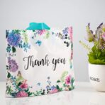 Fasmov 60 Pieces Thank You Gift Bags 12"x 15" with Soft Loop Handles, Floral Shopping Bags Reusable Plastic Shopping Bags Retail Shopping Goodie Bag for Gift, Boutique, Clothes, Grocery - Image 4
