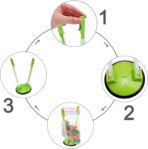 Ruibo Baggy Rack Holder For Food Prep/Ziplock Bag, Meal Planning/Plastic Freezer Bag Holders Stand, Green, Pack of 4 - 4 Pcs - Image 4