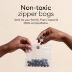 Vove Compostable Storage Bags 140 Ct Multi-Size (S/M/L/XL) – PFAS-Free, BPI Certified, Freezer Safe with Airtight Seal for Food & Meal Prep, Plant-Based - Image 3