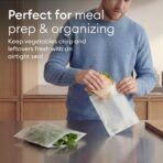 Vove Compostable Storage Bags 140 Ct Multi-Size (S/M/L/XL) – PFAS-Free, BPI Certified, Freezer Safe with Airtight Seal for Food & Meal Prep, Plant-Based - Image 7