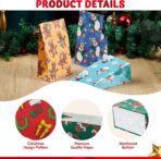 Joiedomi 72 PCS of Christmas Goody Kraft Bags, 12 Assorted Xmas Designs Small Holiday Goodie Gift Bags for Classrooms Party Favors, Christmas Craft Party Treat (9.75" x 3" x 5") - Image 4