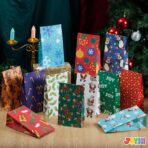 Joiedomi 72 PCS of Christmas Goody Kraft Bags, 12 Assorted Xmas Designs Small Holiday Goodie Gift Bags for Classrooms Party Favors, Christmas Craft Party Treat (9.75" x 3" x 5") - Image 5