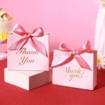 VGOODALL 24PCS Thank You Gift Bags, 4.5x3.9x1.8Inches Mini Party Favor Bags Pink small Candy Boxes with Ribbon Small Gift Boxes for Wedding Bridal Baby Shower Birthday Party - Image 10