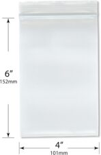 Plymor 4" x 6" (Pack of 100), 8 Mil Extra Thick Heavy Duty Zipper Reclosable Plastic Bags - Image 3
