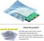 Anti Static Bags ESD Shielding Bags Reusable with Labels, [for Electronic Device GPU Hard Drive SSD HDD Motherboard] - 6x8inch/25pcs - Image 4