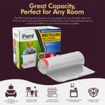 PAMI Recycling Tall Kitchen Drawstring Trash Bags- Extra-Strong Plastic Garbage Bags- Thick Trash Can Liners For Kitchen & Outdoor Bins- 2ft x2ft Unscented Trash Bags (13 Gallon – 60 Count – Clear) - Image 4