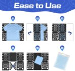 BoxLegend Shirt Folder Board V3 with Shirt Bags Zipper 11x14 inch Pack of 100 Shirt Packaging Frosted Shipping Bags with Handle - Image 3