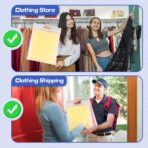 BoxLegend Shirt Folder Board V3 with Shirt Bags Zipper 11x14 inch Pack of 100 Shirt Packaging Frosted Shipping Bags with Handle - Image 8