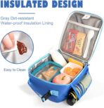 Lunch Box Kids,Premium Insulated Lunchbox for Girls Boys,Soft Mini Cooler Bag Back to School Thermal Reusable Lunch Bag for Work School Picnic (Blue) - Image 6