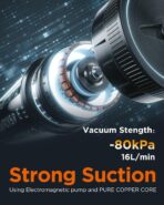 MEGAWISE Vacuum Sealer Machine 2025, 80kPa High Suction Power, One-Touch Operation, Built-in Cutter, Compact Design with Starter Bags – Food Vacuum Sealer for Dry & Moist Foods (Silver) - Image 3