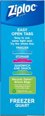 Ziploc Freezer Bags with New Grip 'n Seal Technology, Quart, 38 Count, Pack of 3 (114 Total Bags) - Image 10