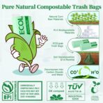 ECOLipak 33 Gallon Compostable Trash Garbage Bags, 50 Count (2 Rolls) Biodegradable Heavy Duty Large Outdoor Trash Bags for Lawn/Yard, US BPI ASTM D6400 and OK Compost Home Certified - Image 4
