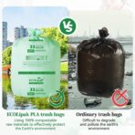 ECOLipak 33 Gallon Compostable Trash Garbage Bags, 50 Count (2 Rolls) Biodegradable Heavy Duty Large Outdoor Trash Bags for Lawn/Yard, US BPI ASTM D6400 and OK Compost Home Certified - Image 5