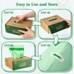 ECOLipak 33 Gallon Compostable Trash Garbage Bags, 50 Count (2 Rolls) Biodegradable Heavy Duty Large Outdoor Trash Bags for Lawn/Yard, US BPI ASTM D6400 and OK Compost Home Certified - Image 6