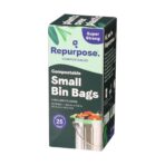 Repurpose Compostables Repurpose 3 Gallon, 11 Liter Super Strong, Small Compostable Trash Bags, Biodegradable Products Institute (BPI) Certified, 25 Count - Image 8